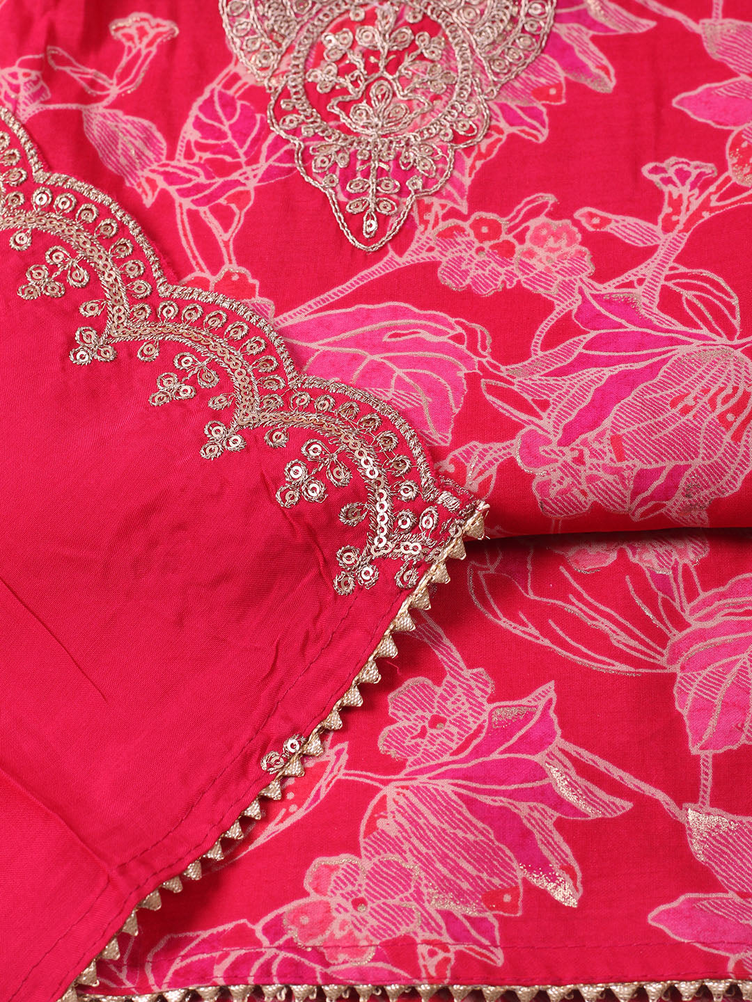 Embroidered Muslin Unstitched Suit With Dupatta