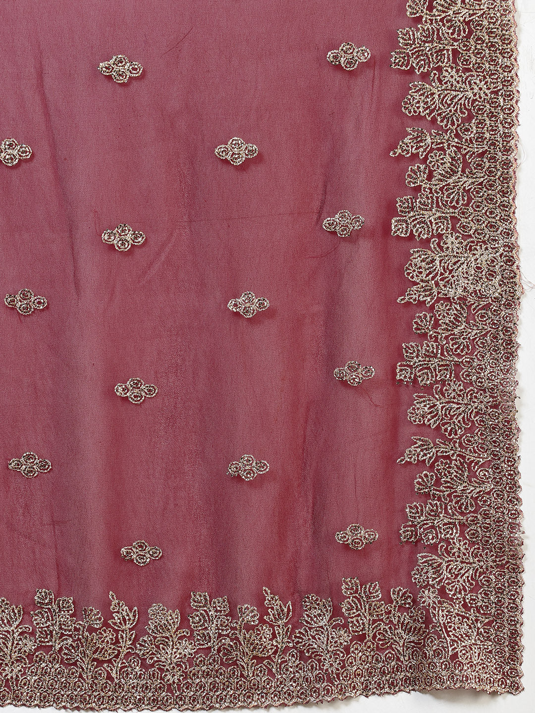 Zari Embroidered Georgette Saree