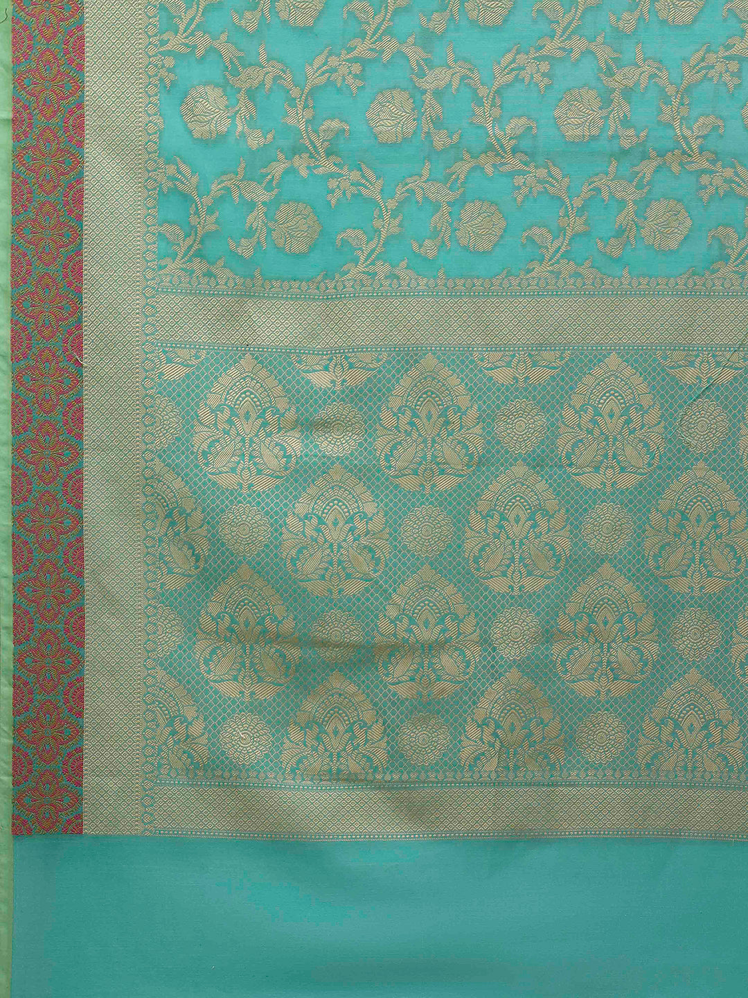 Resham Embroidered Cotton Blend Woven Saree