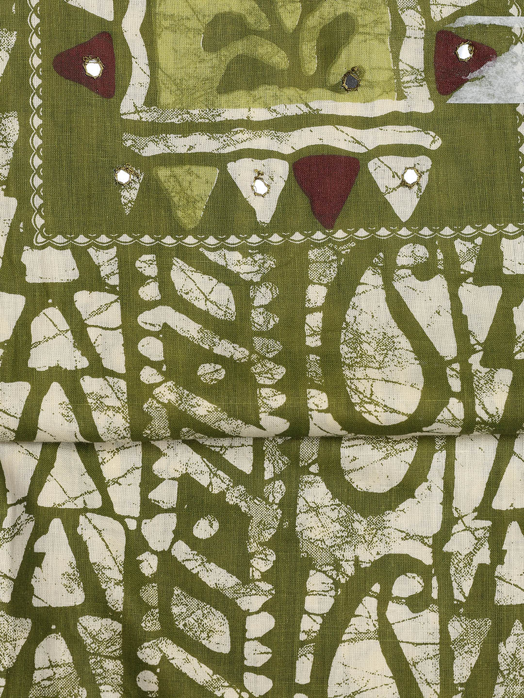Printed Cotton Blend Unstitched Suit With Dupatta