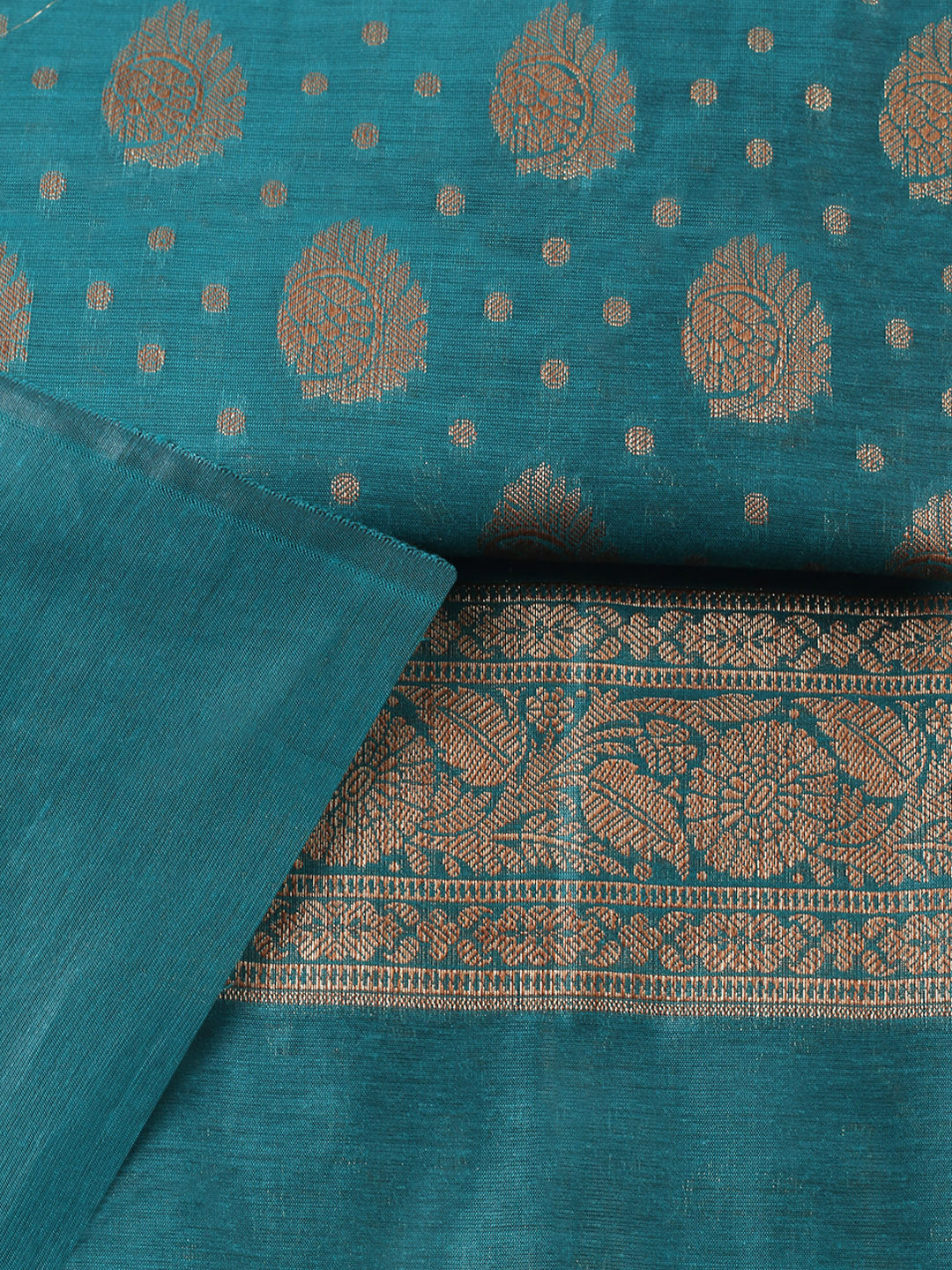 Banarasi Chanderi Unstitched Suit With Pant &amp; Dupatta