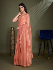 Sequin Embroidery Tissue Saree