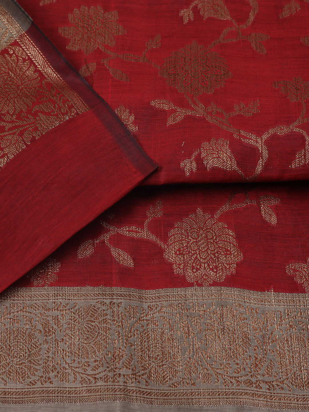 Woven Chanderi Unstitched Suit With Dupatta