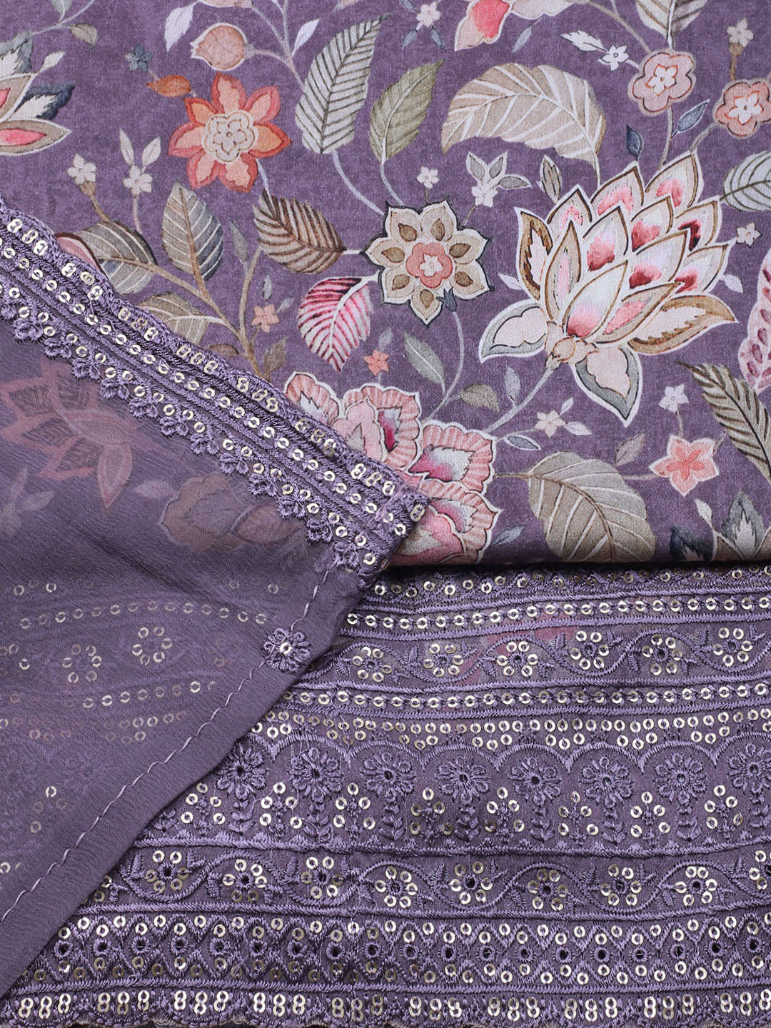 Printed Muslin Unstitched Suit With Dupatta