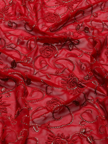 Resham Embroidery Georgette Handloom Saree