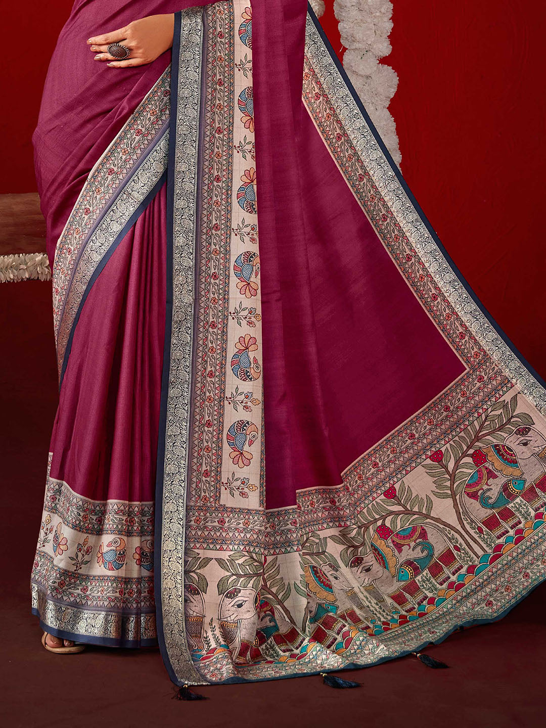 Printed Crepe Saree