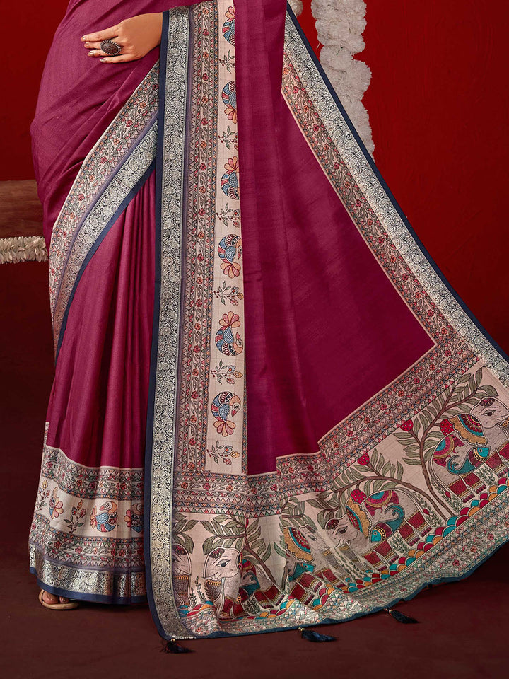 Printed Crepe Saree