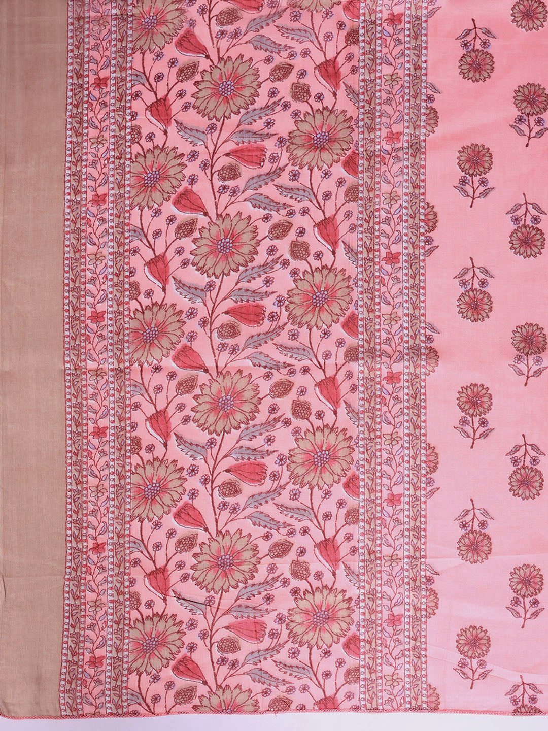 Printed Cotton Blend Kurta With Pant &amp; Dupatta