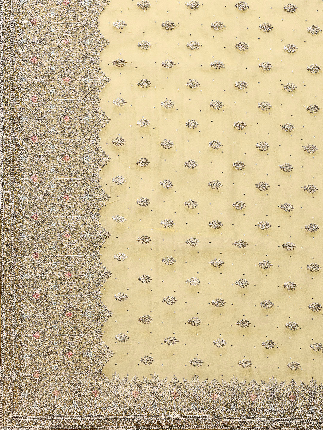 Zari Embroidered Organza Saree