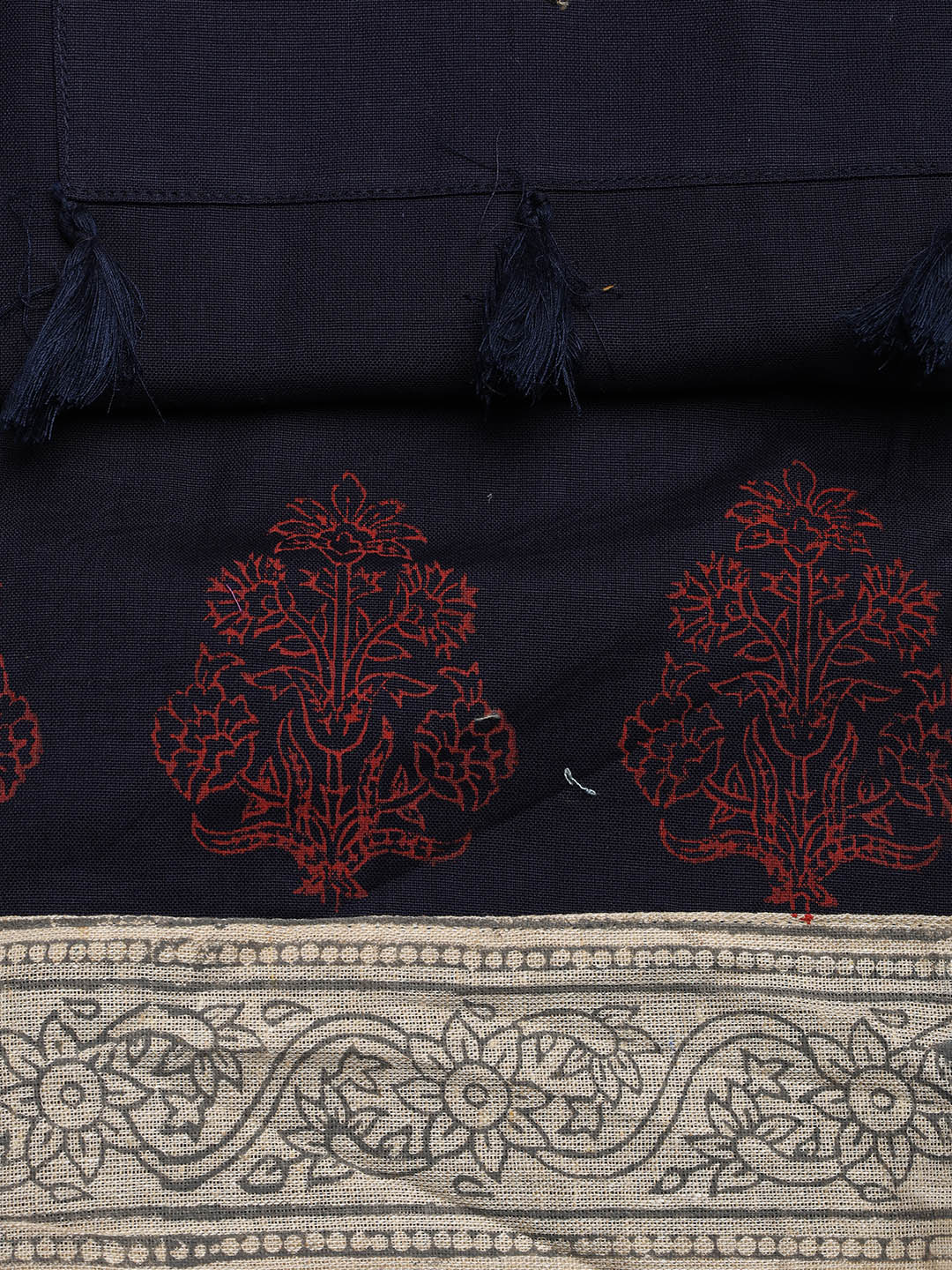 Neck Embroidered Cotton Blend Unstitched Suit With Dupatta