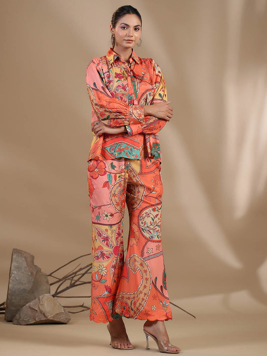 Trendy Co-ord Set with Flare Pants