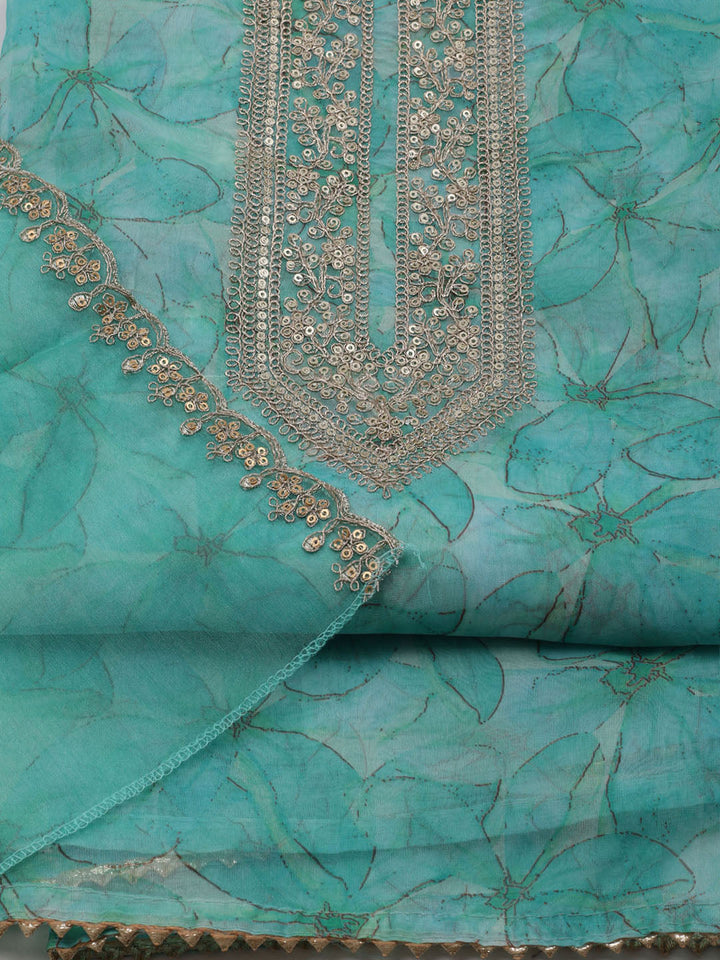 Zari Jaal Art Silk Unstitched Suit With Dupatta