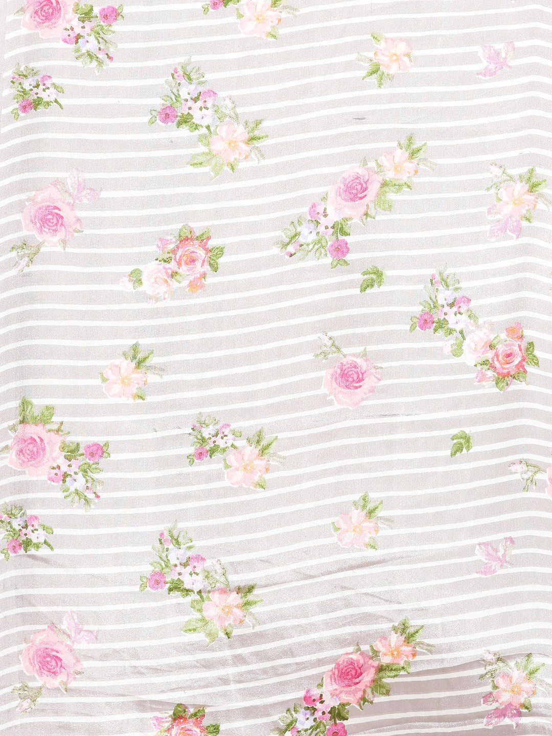 Floral Printed Crepe Saree