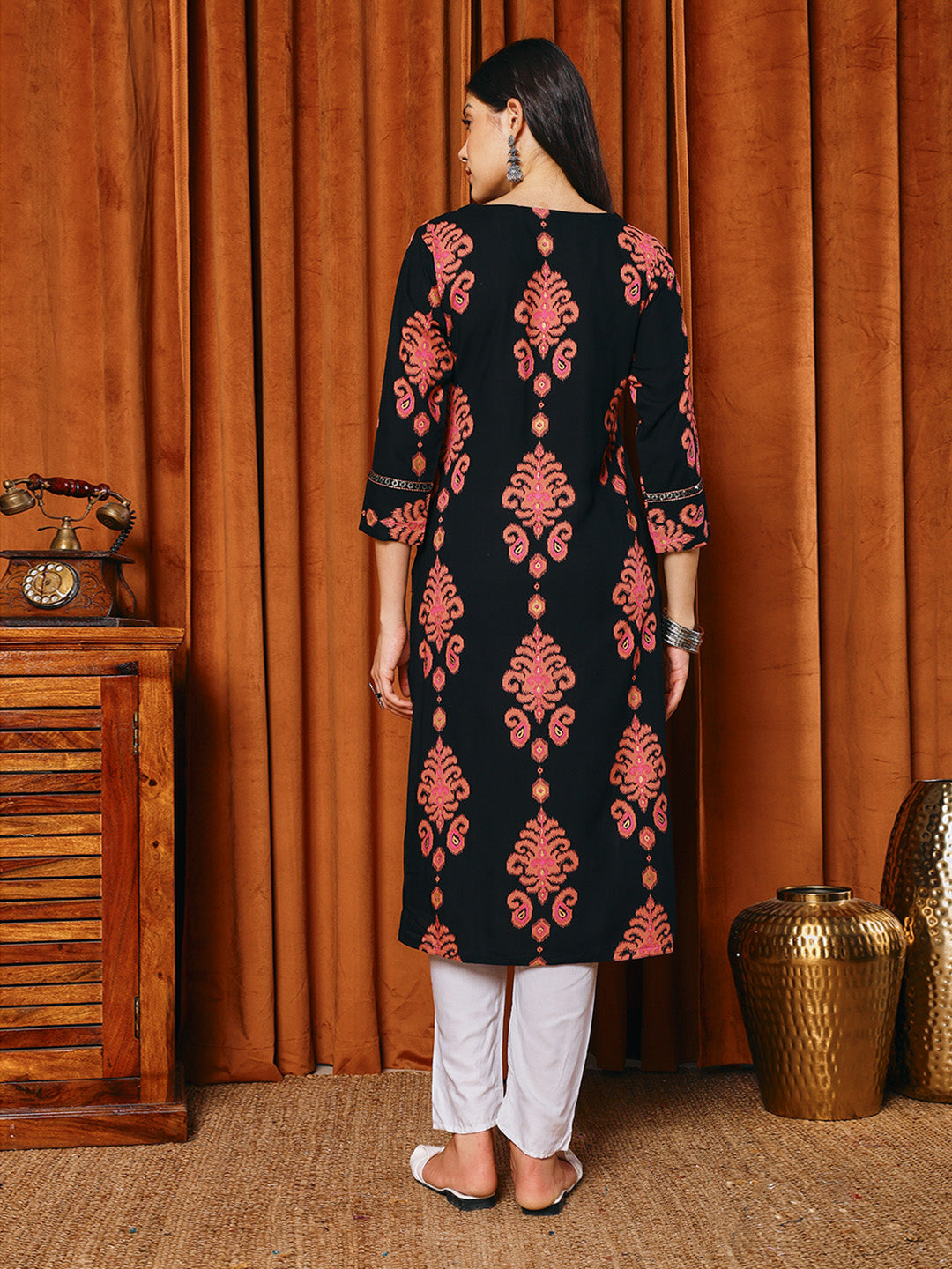 printed Cotton Blend Kurta