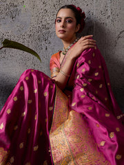 Woven Design Satin Silk Saree