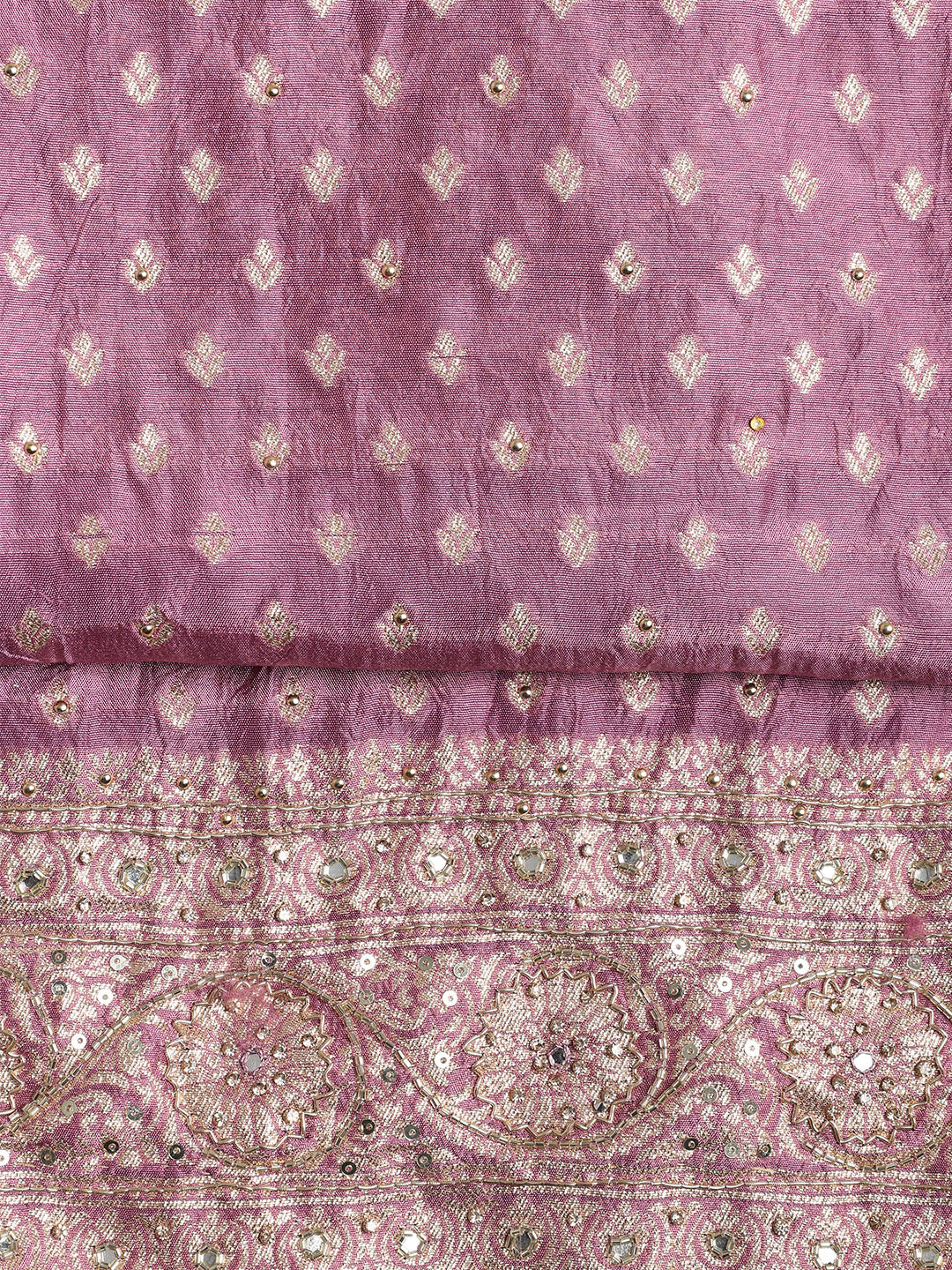 Banarasi Art Silk Unstitched Suit With Dupatta