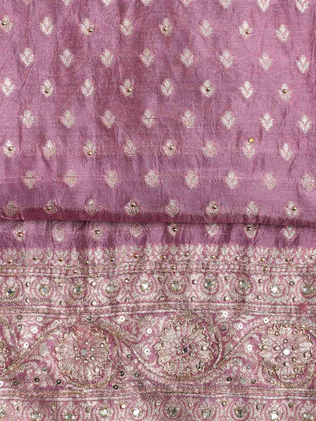 Banarasi Art Silk Unstitched Suit With Dupatta