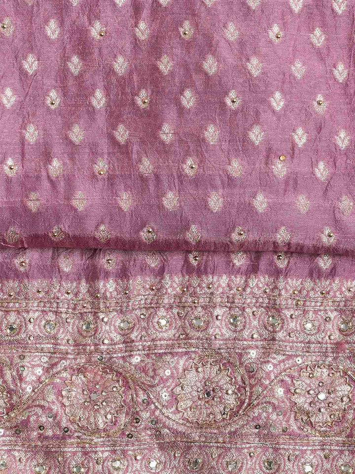 Banarasi Art Silk Unstitched Suit With Dupatta
