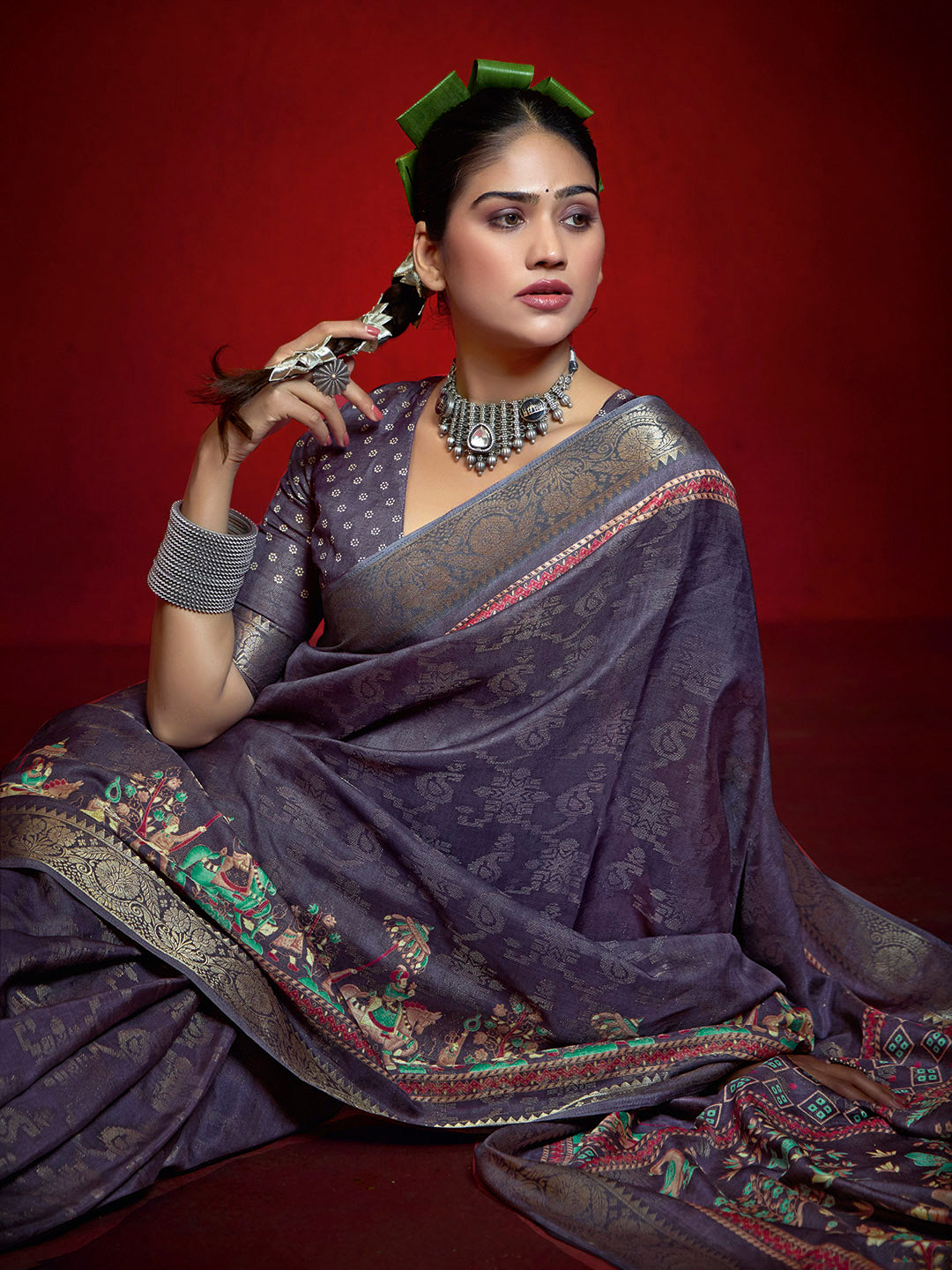 Printed Art Silk Saree