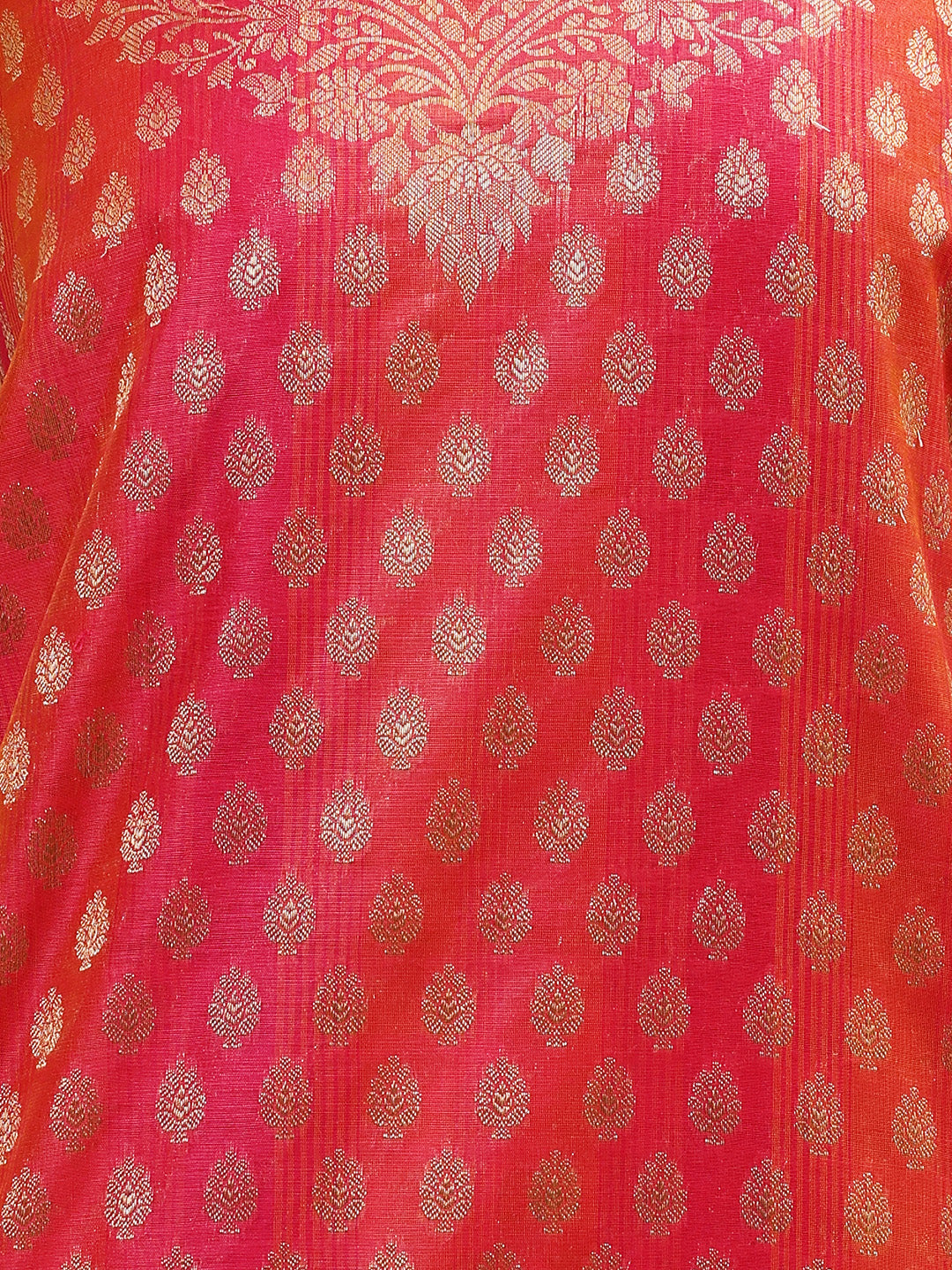 Woven Banarasi Chanderi Unstitched Suit With Dupatta