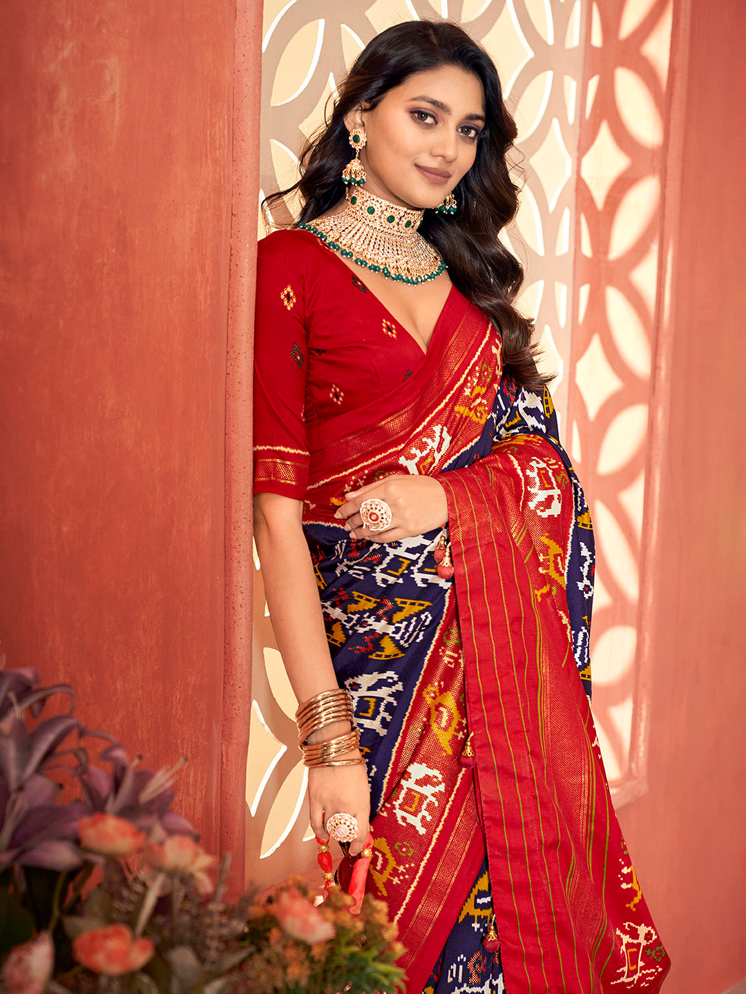 Printed Tussar Saree