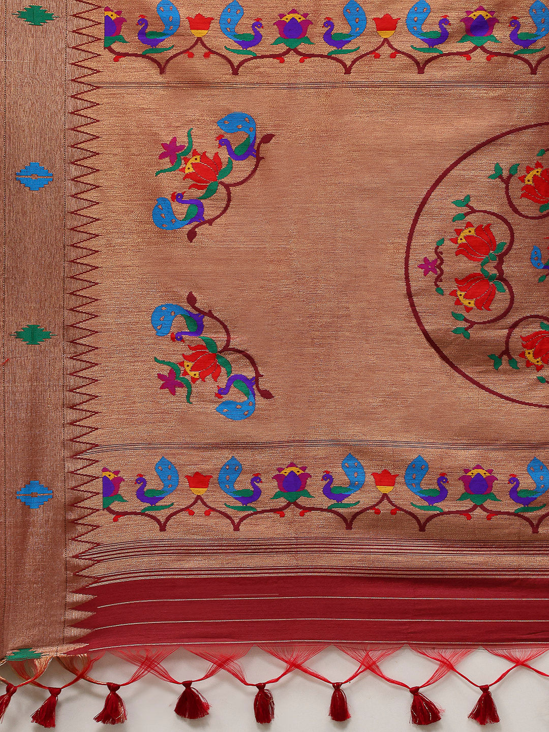 Paithani Woven Design Tussar Saree