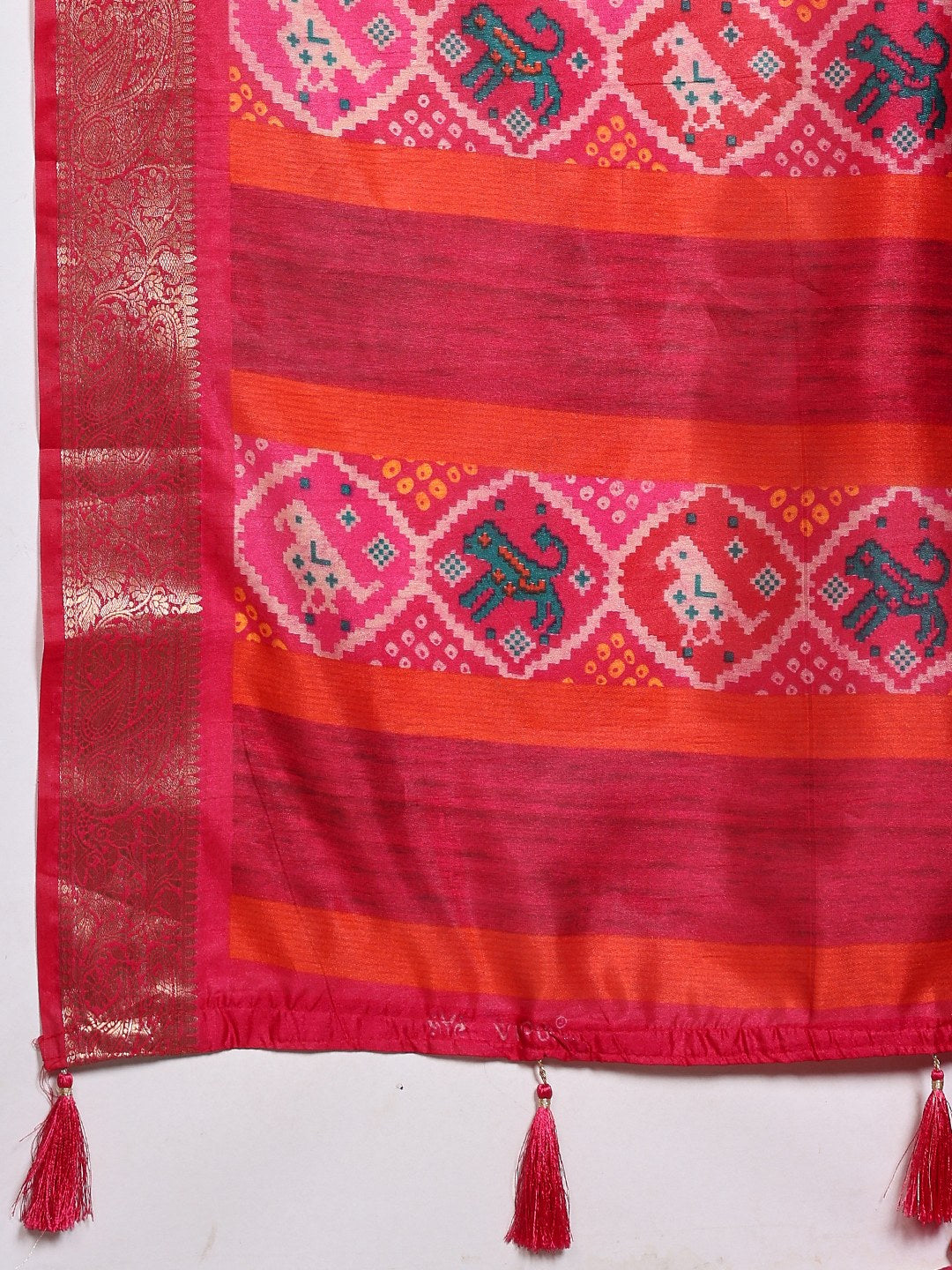 Digital Printed Art Silk Saree
