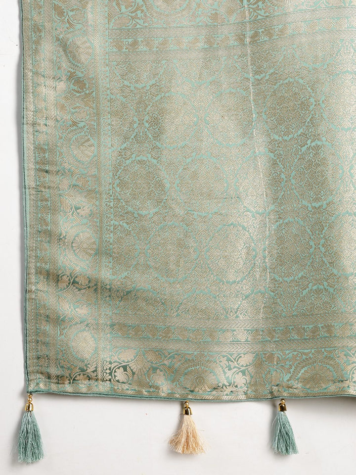 Woven Design Satin Saree
