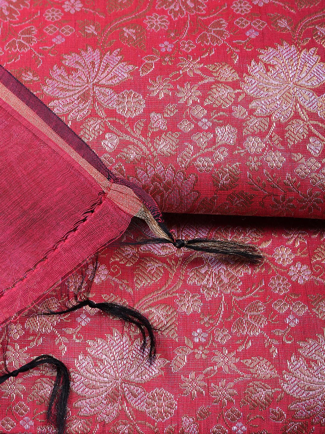 Banarasi Chanderi Unstitched Suit With Pant &amp; Dupatta