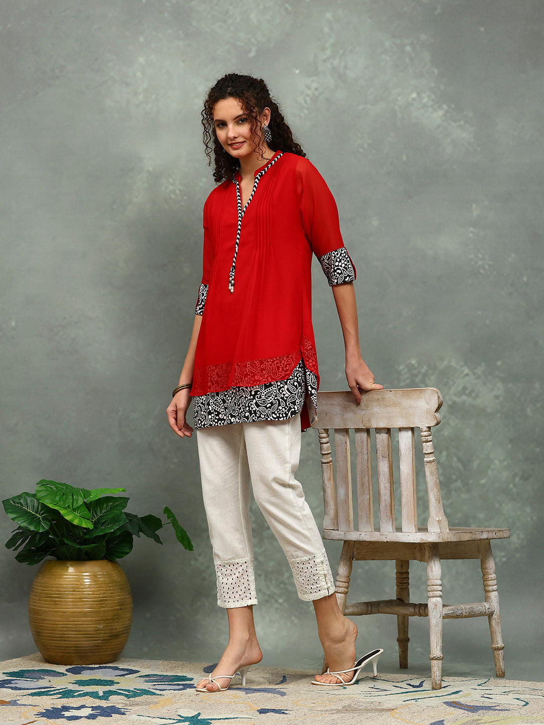 Plain Georgette Kurta