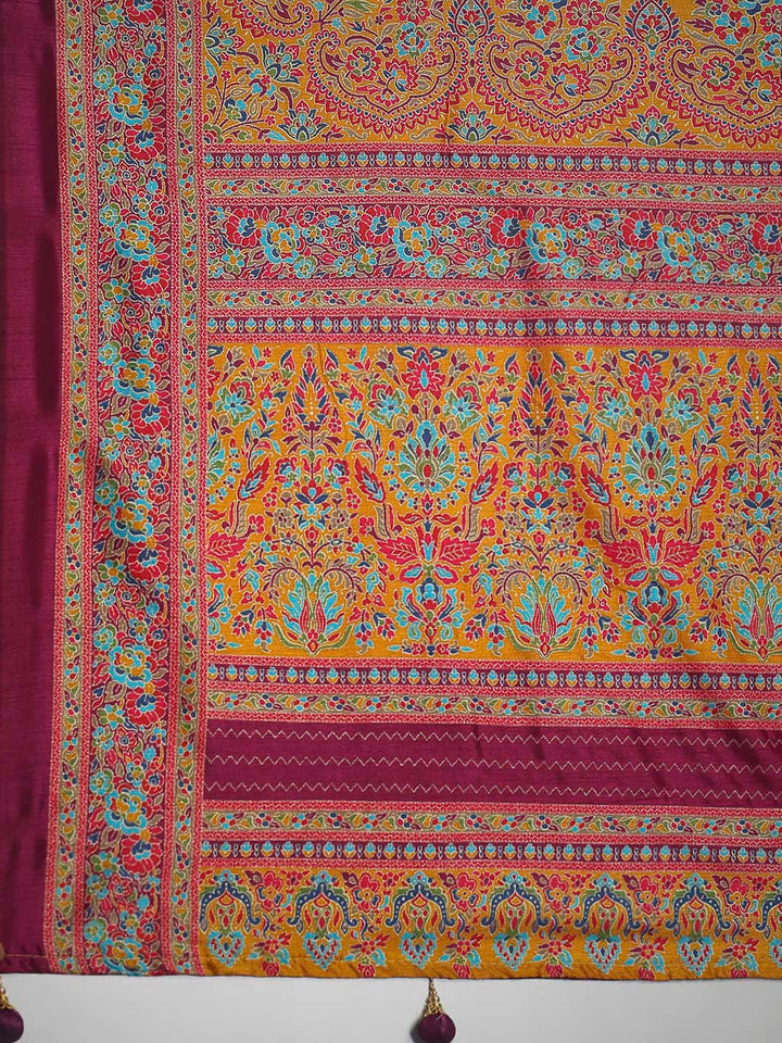Digital Printed Art Silk Saree