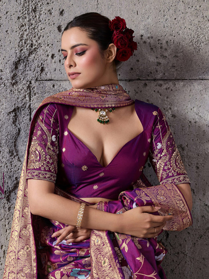 Woven Design Banarasi Silk Saree