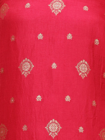 Woven Chanderi Unstitched Suit Piece With Dupatta