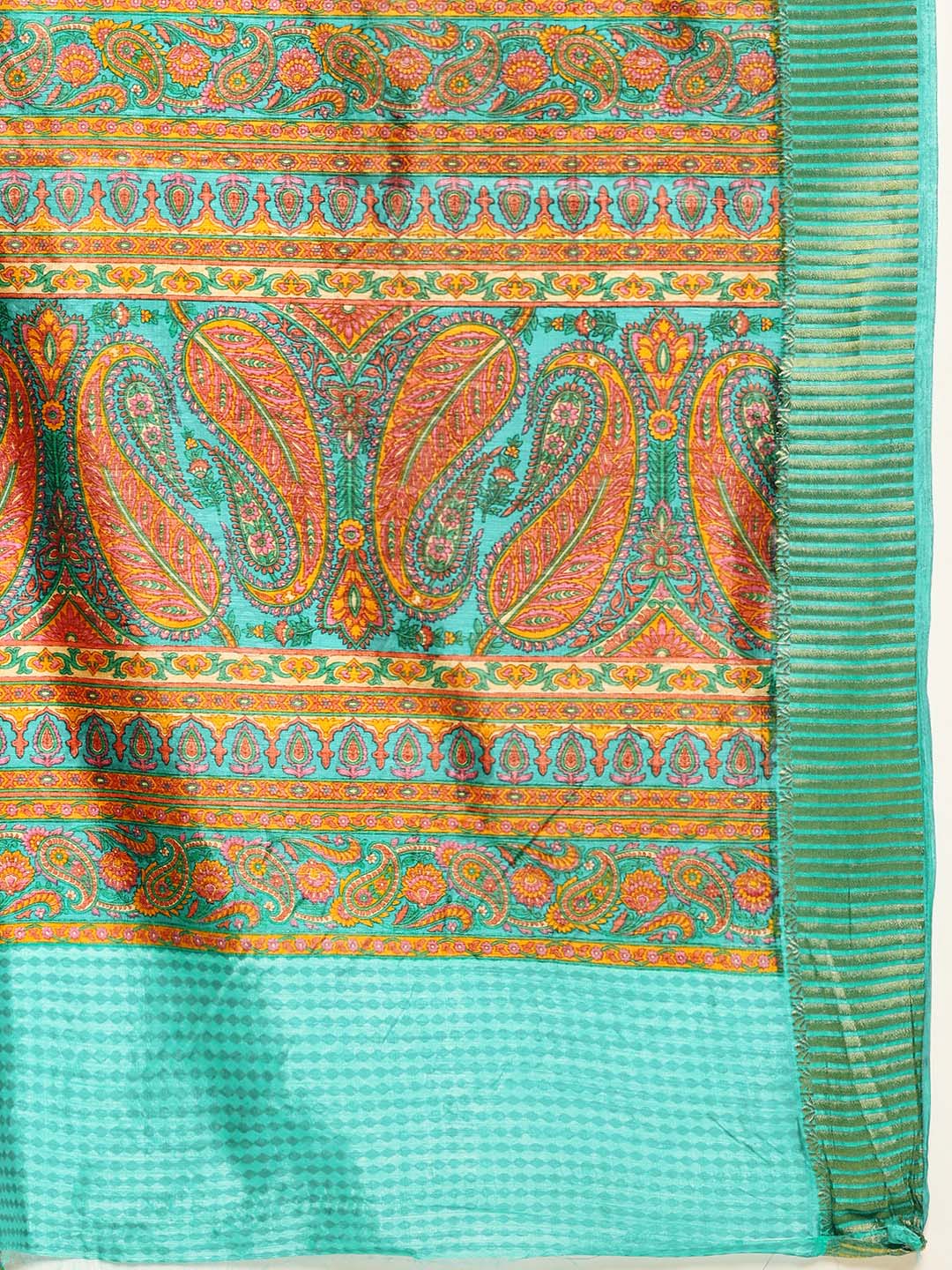 Paisley Printed Art Silk Saree