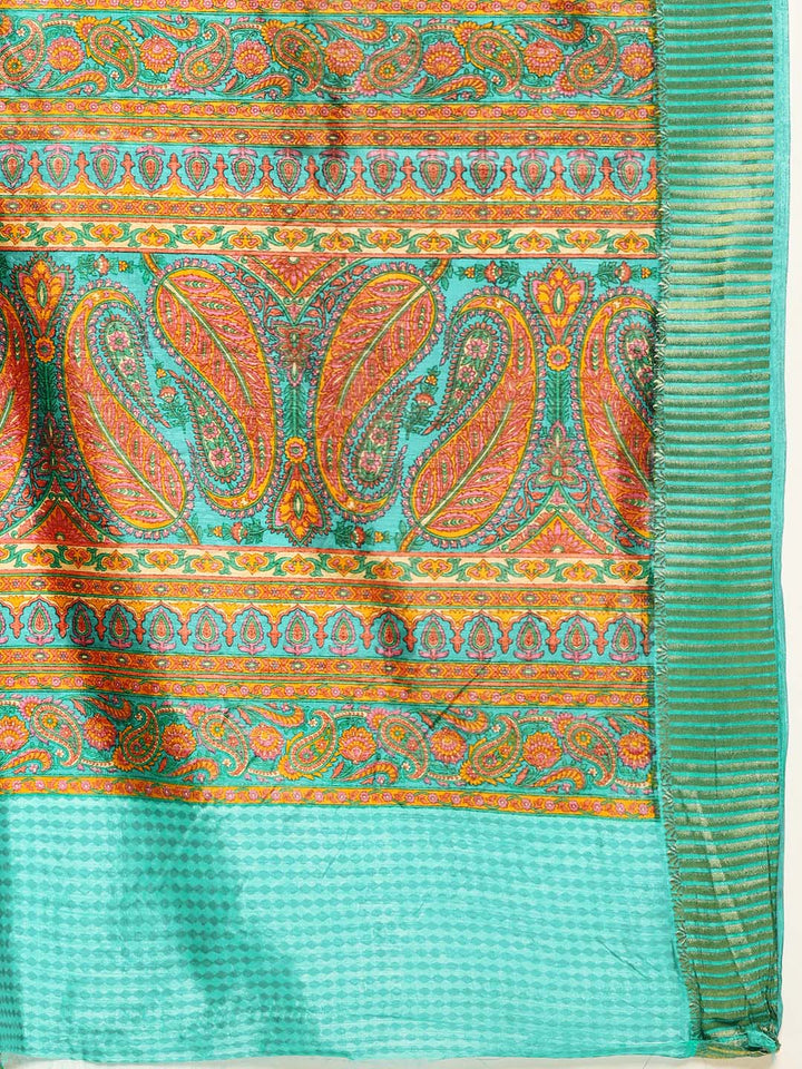 Paisley Printed Art Silk Saree