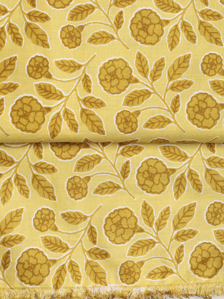 Printed Cotton Blend Unstitched Suit With Dupatta