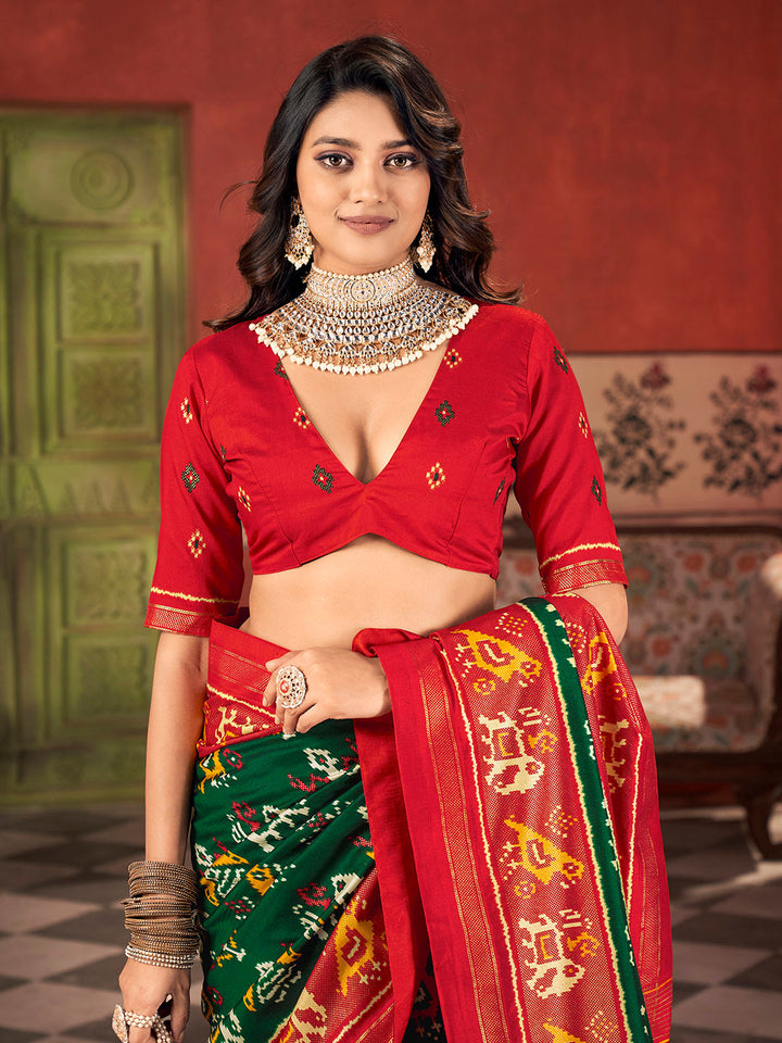 Printed Tussar Saree