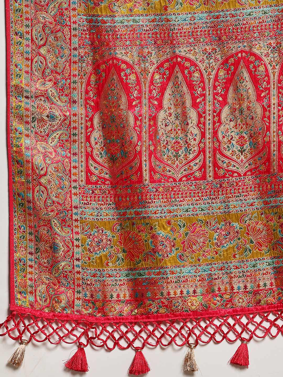 Woven Design Satin Saree