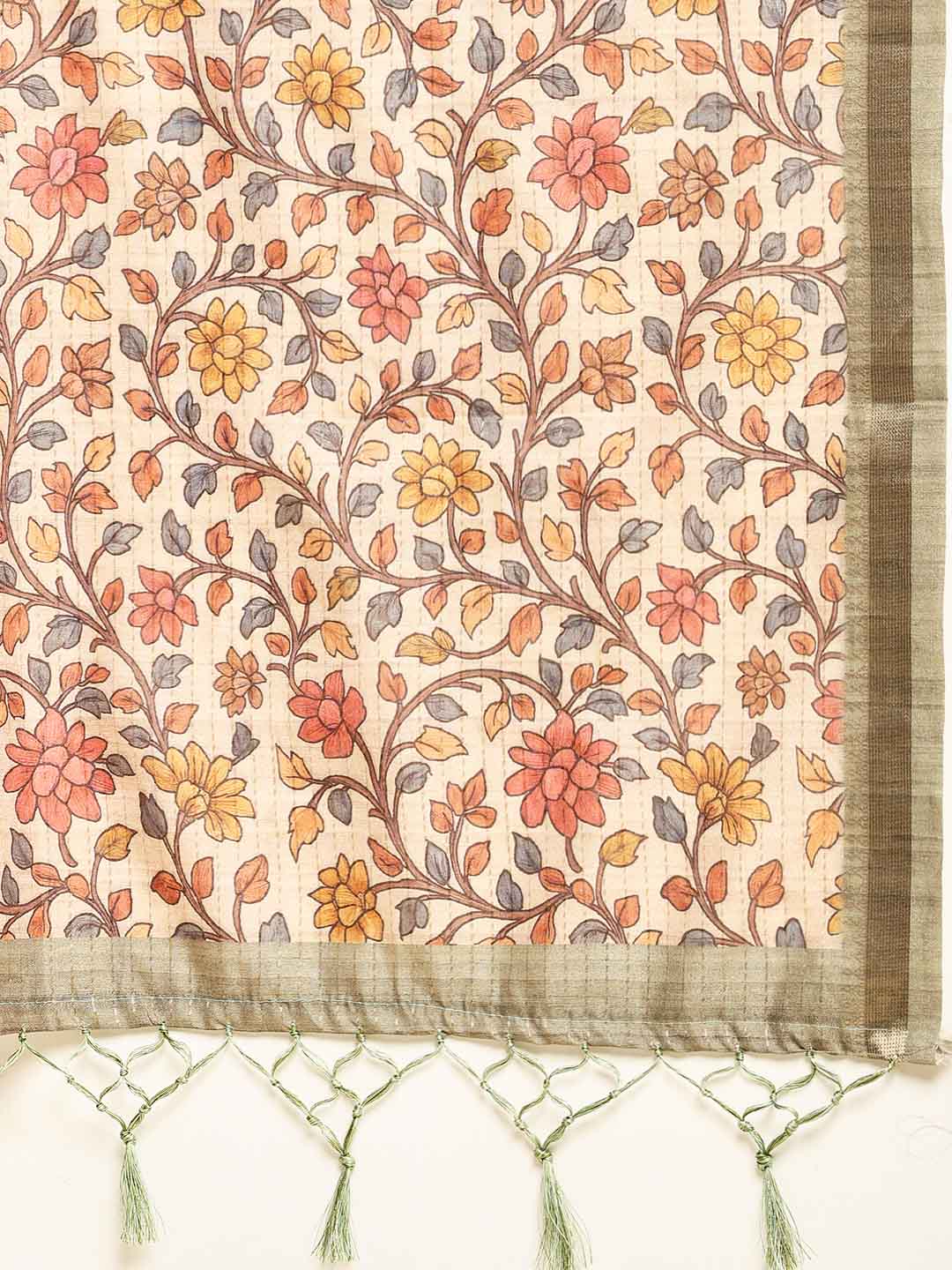 Printed Tussar Saree