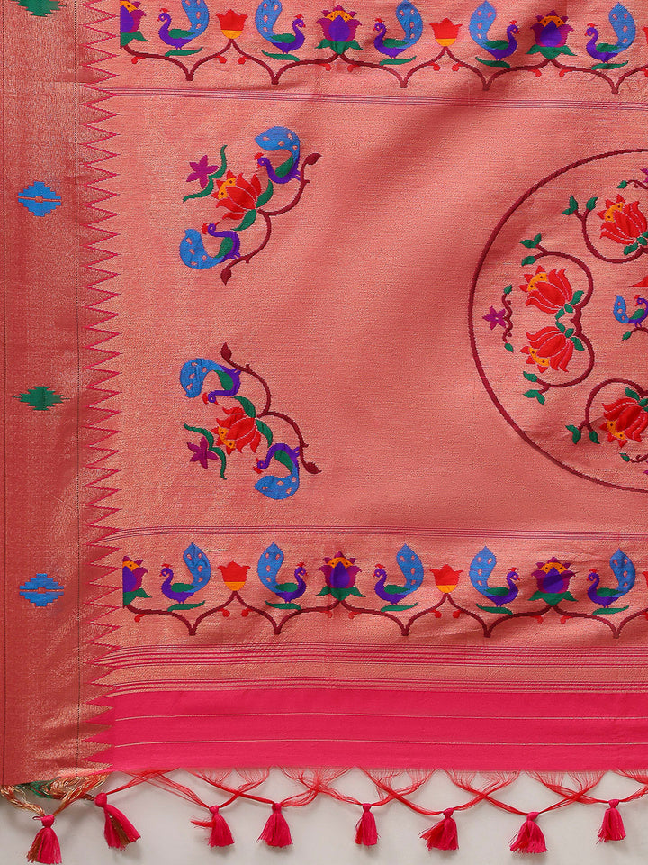 Paithani Woven Design Tussar Saree