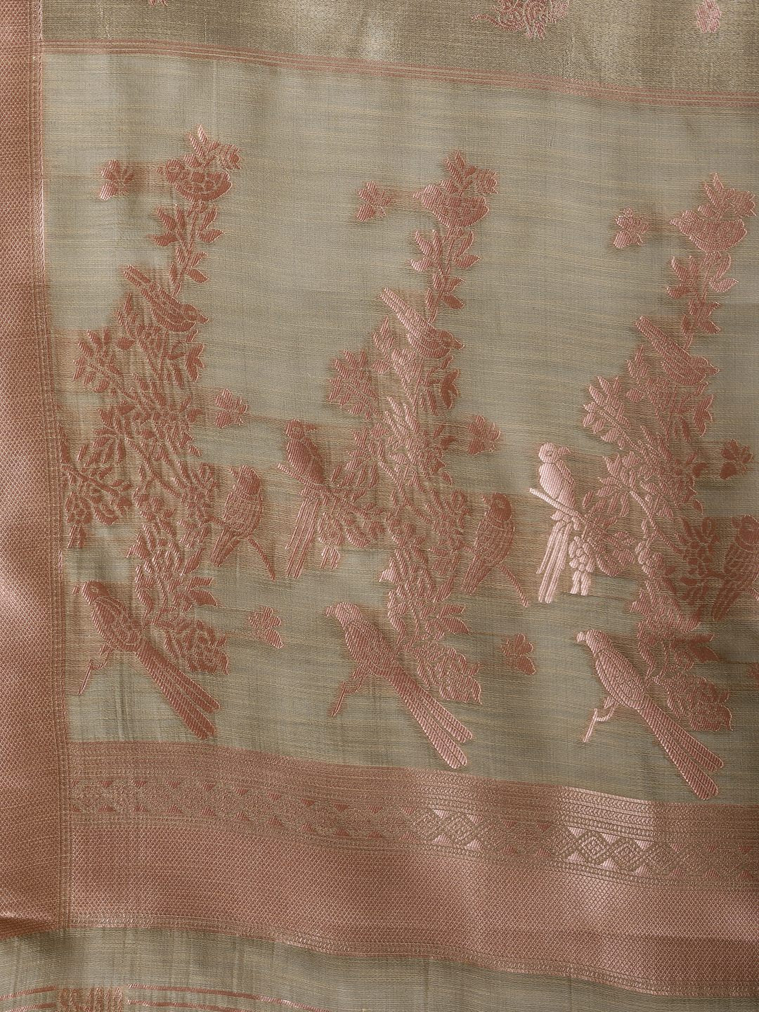 Woven Design Linen Blend Saree