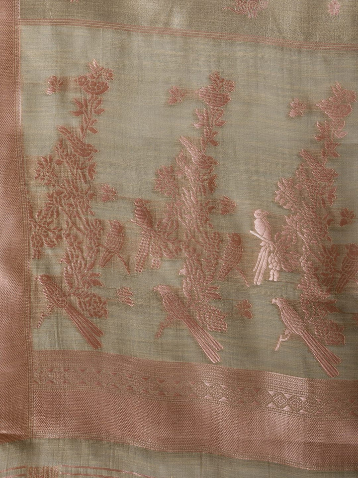 Woven Design Linen Blend Saree