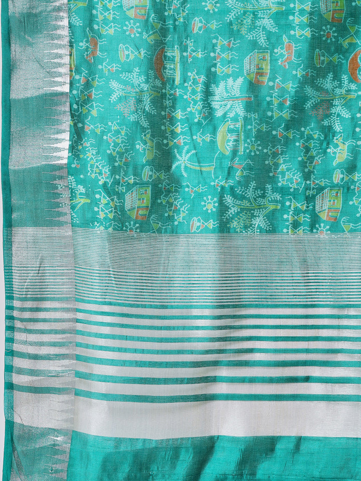 Digital Printed Art Silk Saree