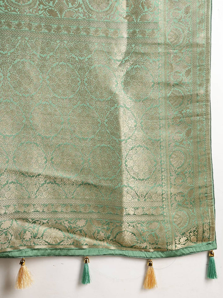 Woven Design Satin Saree