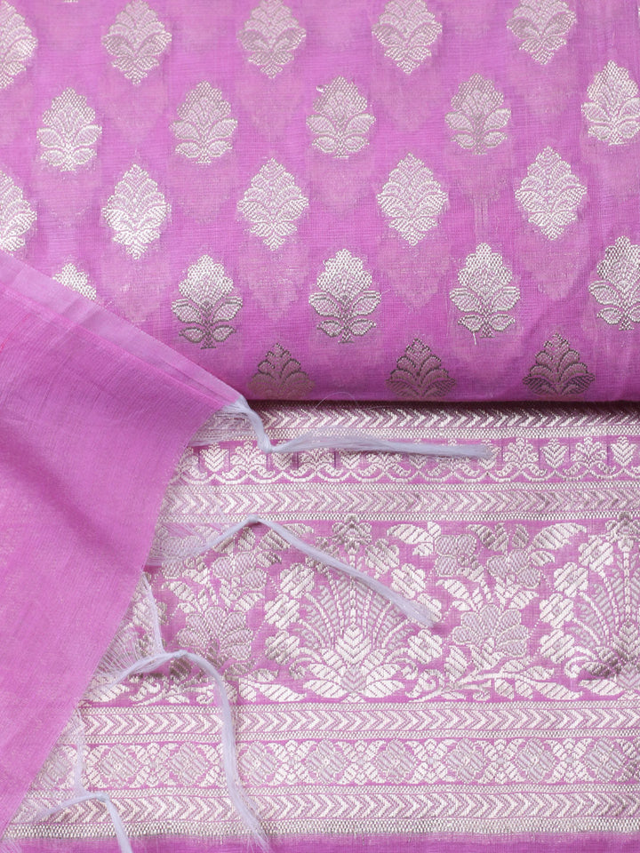 Woven Chanderi Unstitched Suit With Dupatta