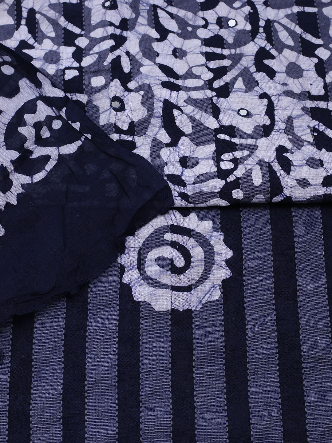 Printed Cotton Blend Unstitched Suit With Dupatta