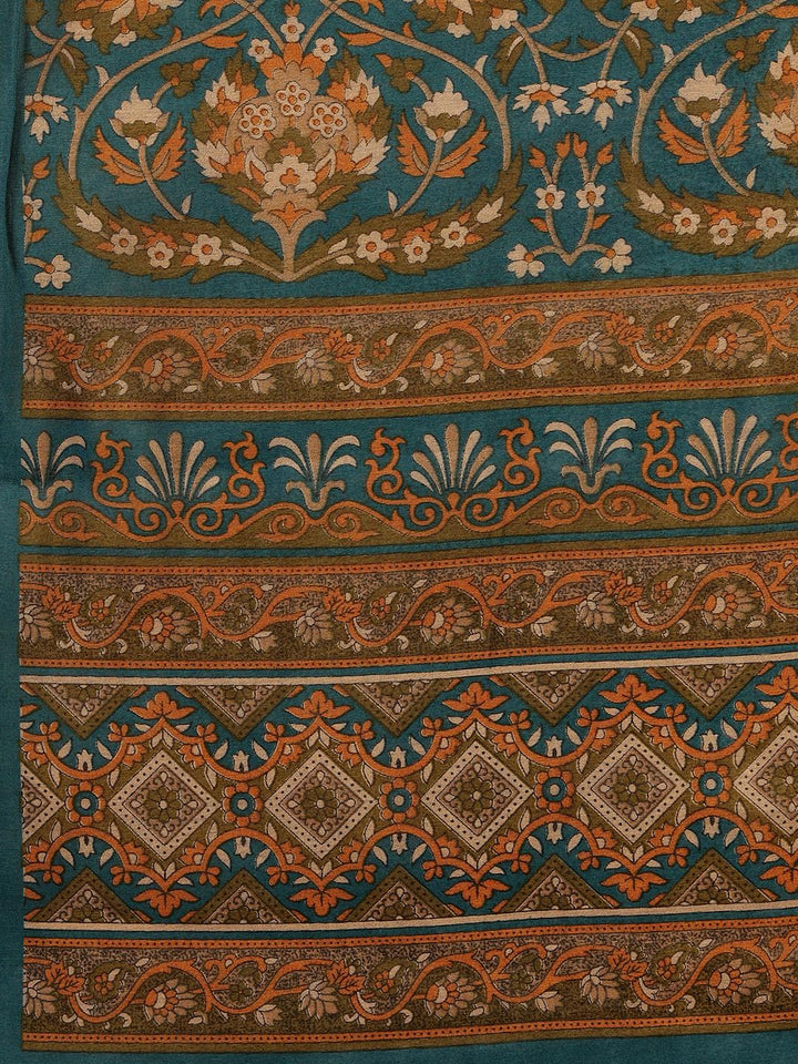 Digital Printed Art Silk Saree