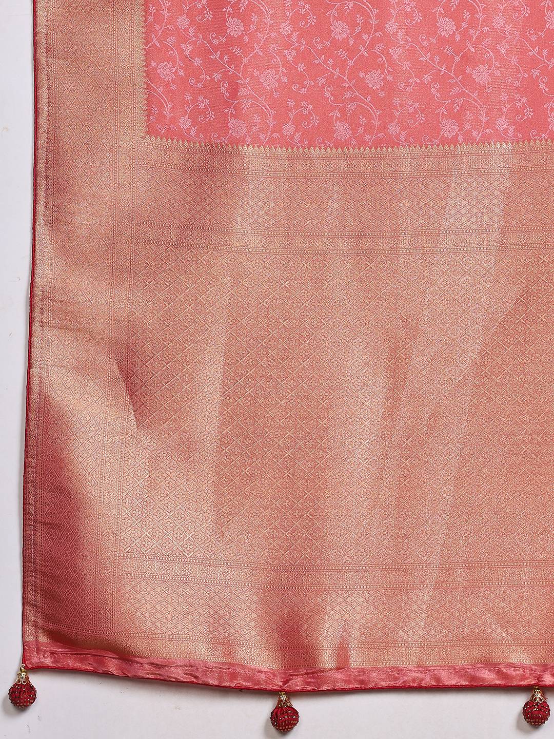 Woven Design Satin Saree