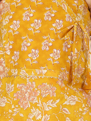 Floral Printed Cotton Unstitched Suit Piece With Dupatta