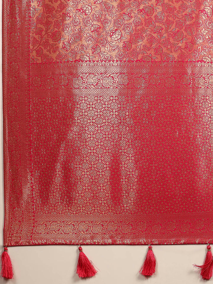 Woven Design Satin Saree